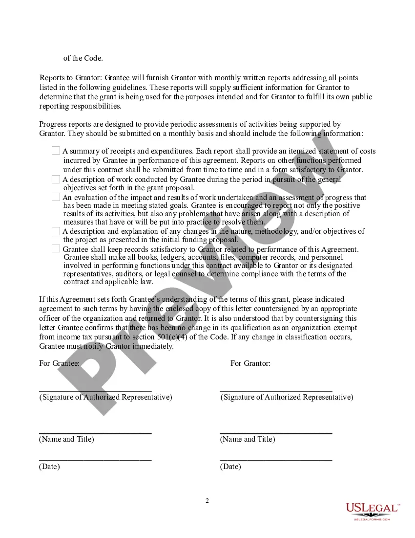 Get Grant Agreement from 501(c)(3) to 501(c)(4) Preview Grant Agreement from 501(c)(3) to 501(c)(4)