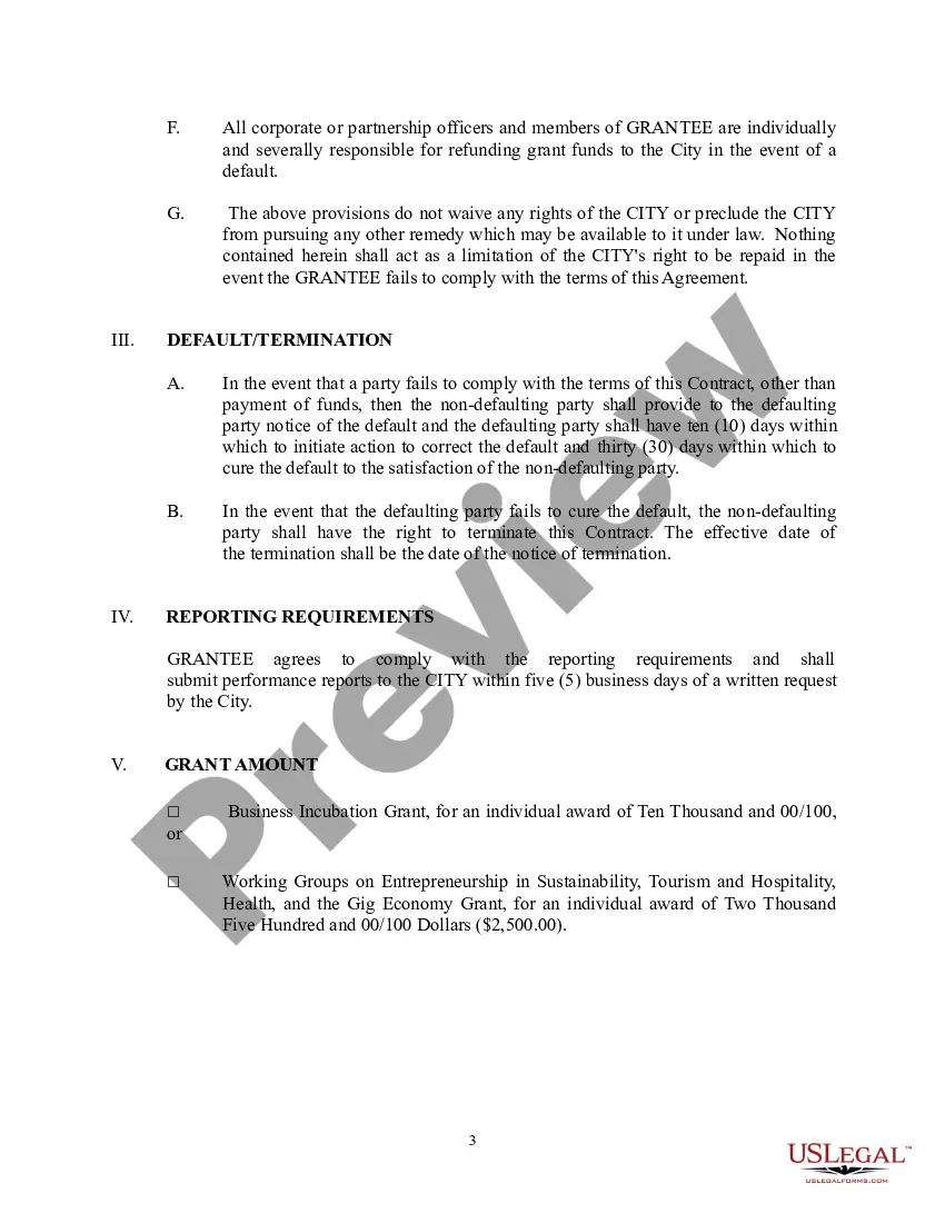 Get Grant Agreement - Entrepreneurship and Business Incubation Preview Grant Agreement - Entrepreneurship and Business Incubation