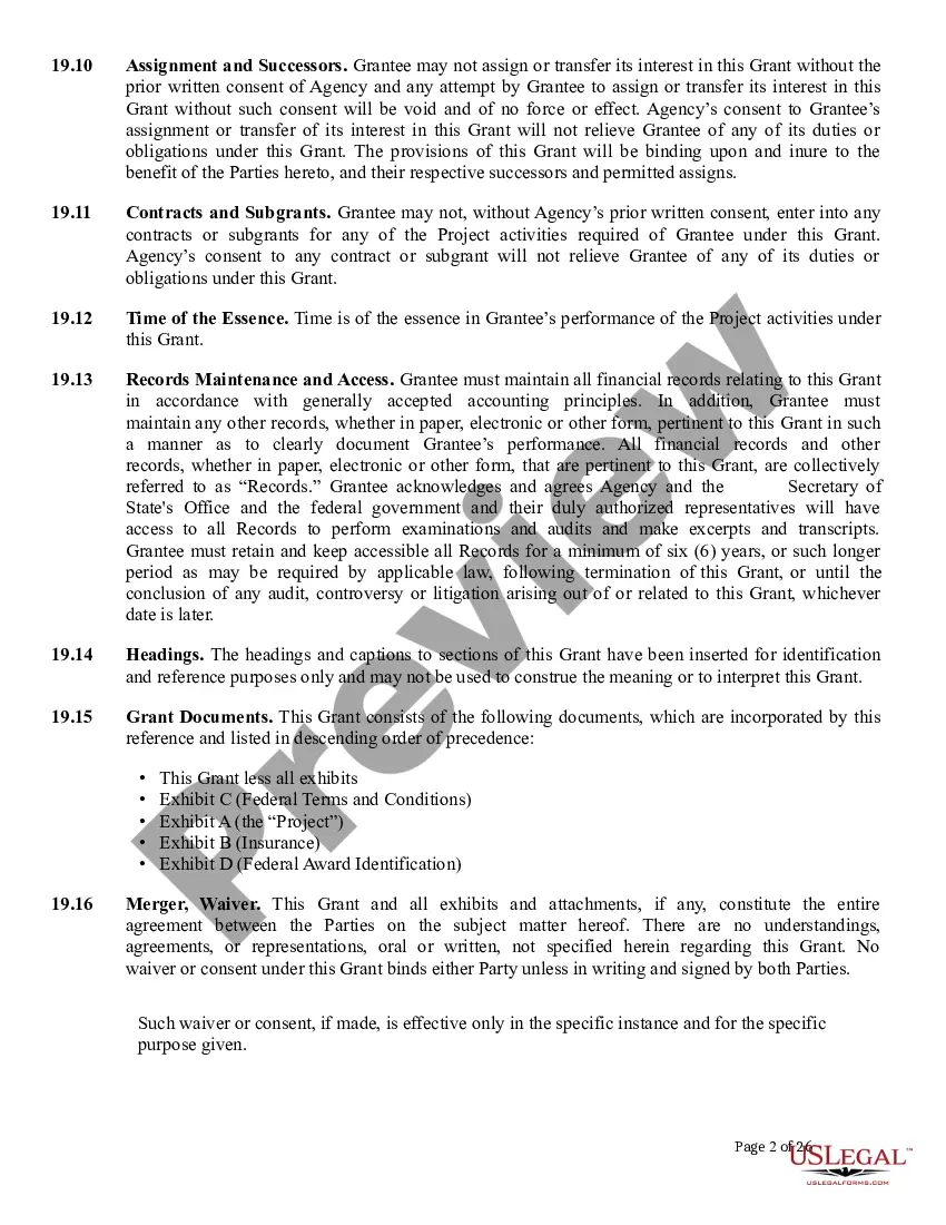 Get Grant Agreement - Attachment A Preview Grant Agreement - Attachment A