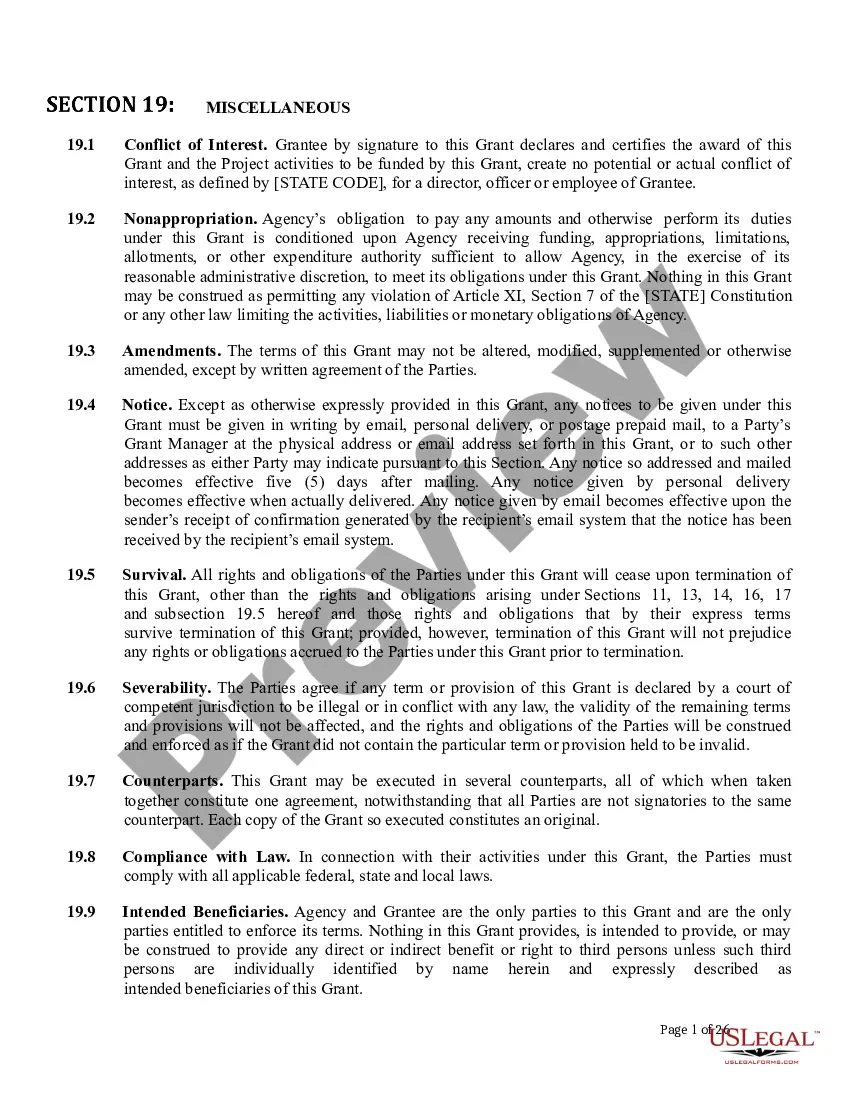 Get Grant Agreement - Attachment A Preview Grant Agreement - Attachment A