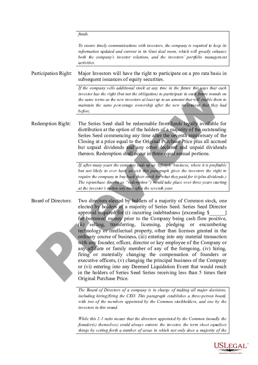 Get Gust Series Seed Term Sheet Preview Gust Series Seed Term Sheet