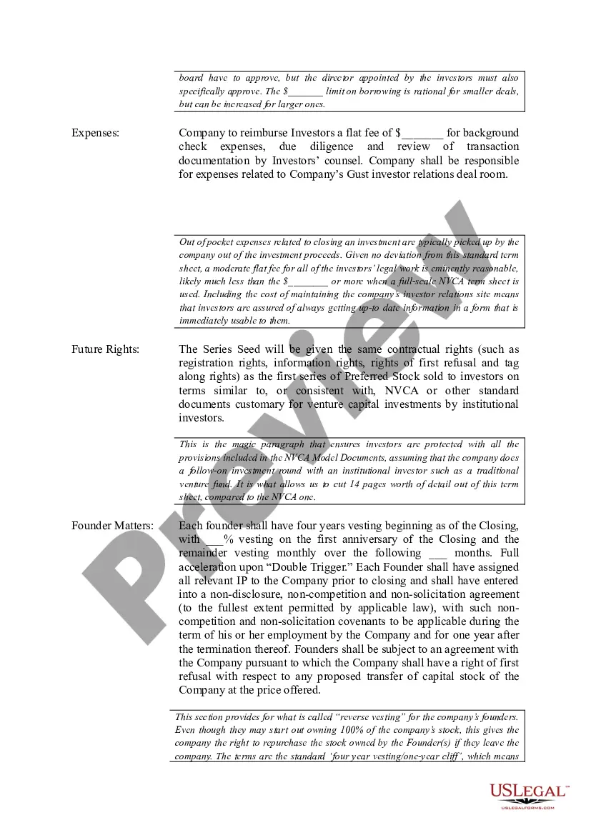 Get Gust Series Seed Term Sheet Preview Gust Series Seed Term Sheet
