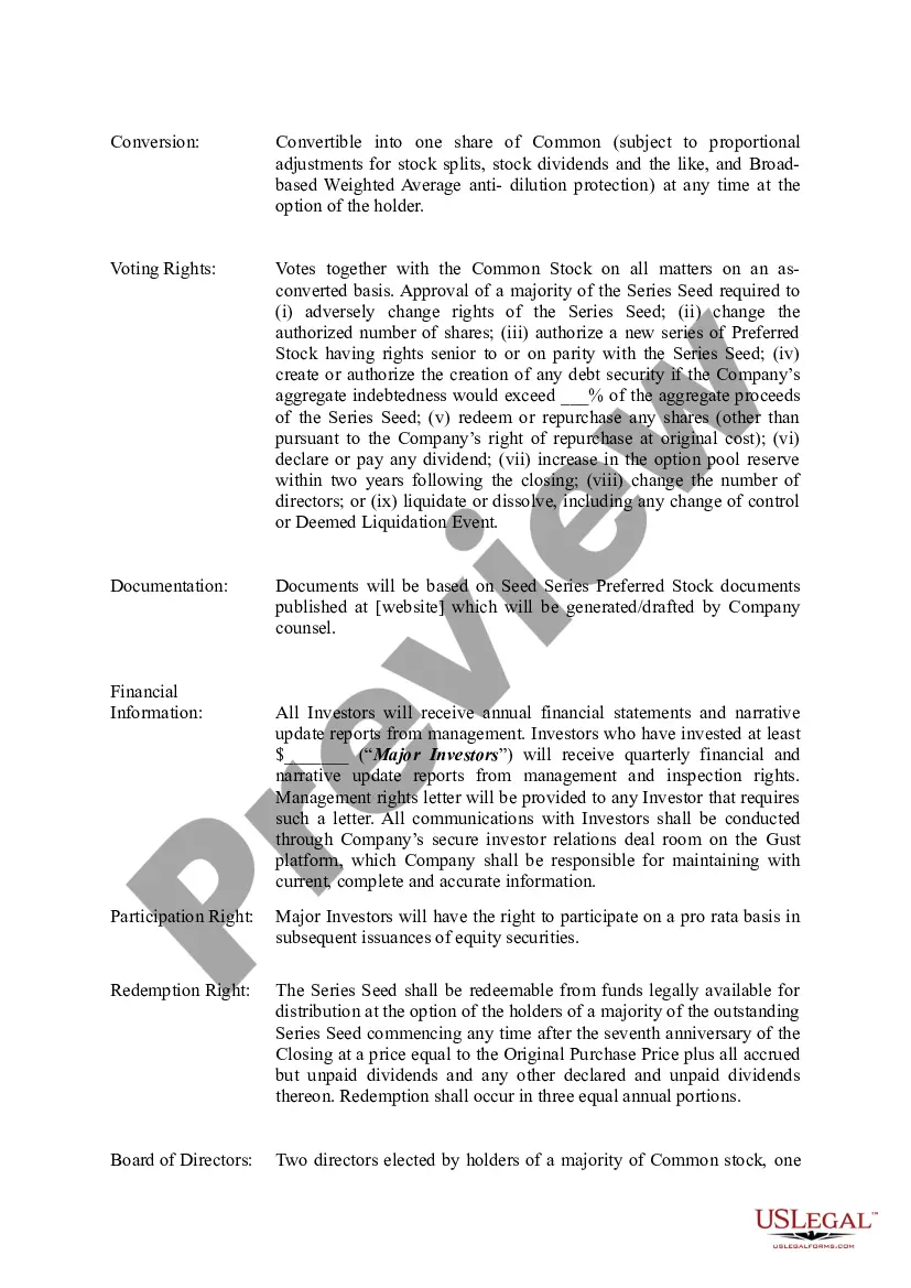 Get Gust Series Seed Term Sheet Preview Gust Series Seed Term Sheet