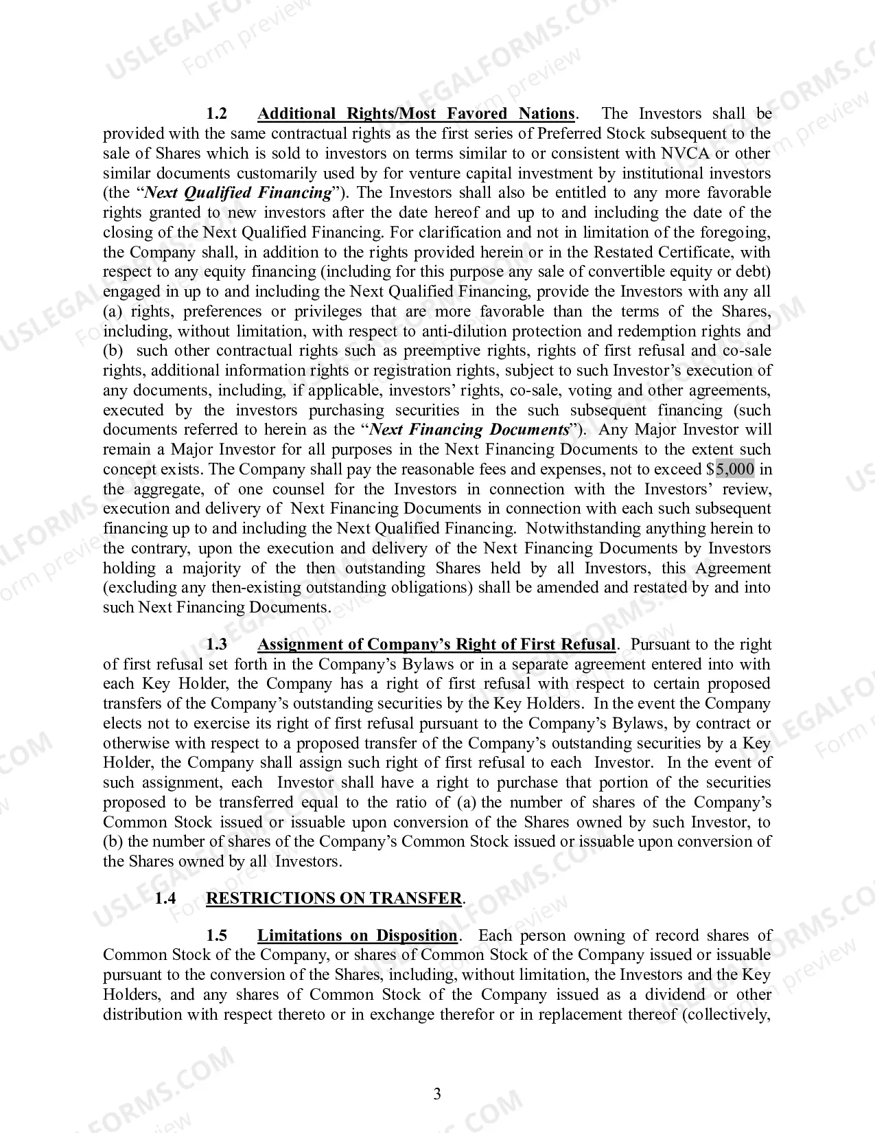 Preview Investors Rights Agreement