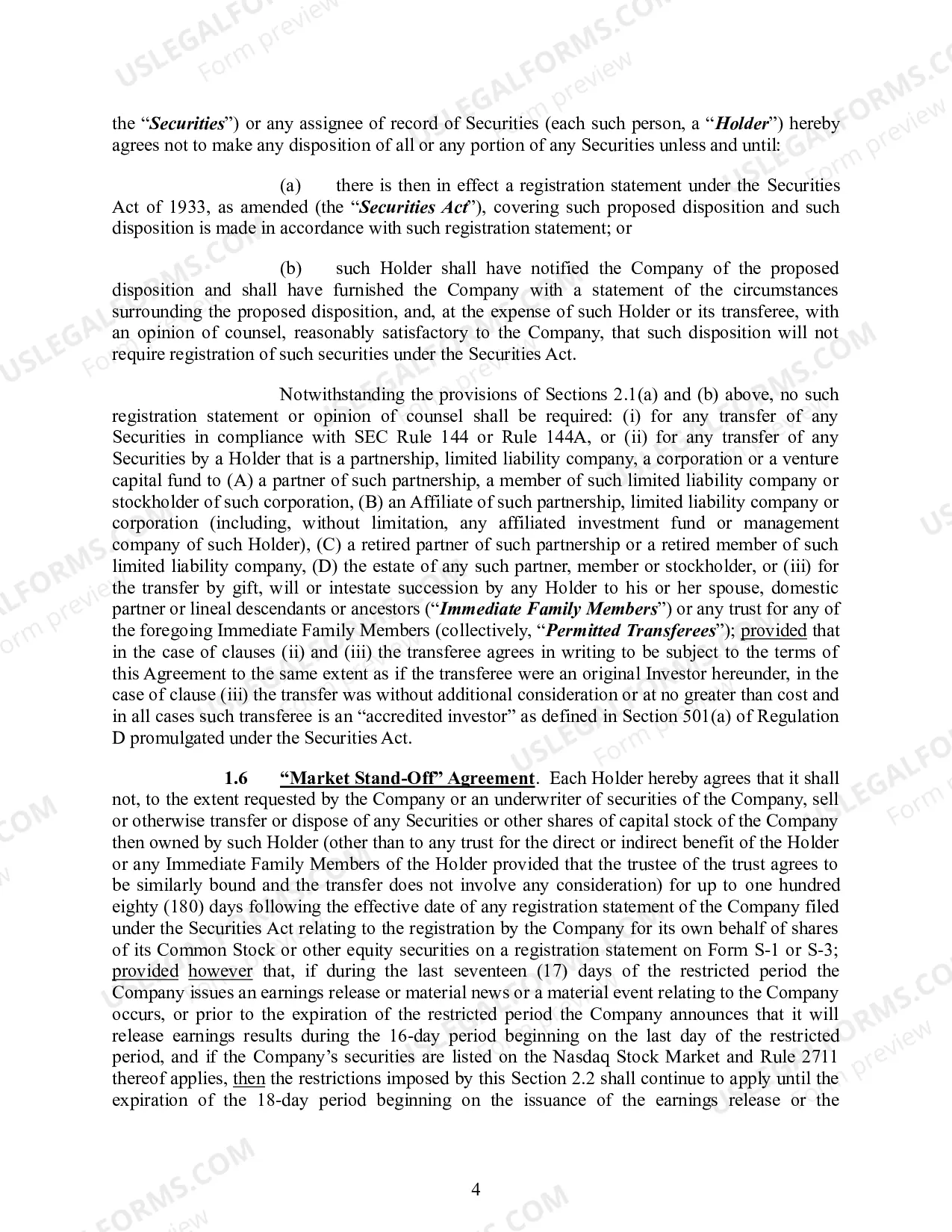 Preview Investors Rights Agreement