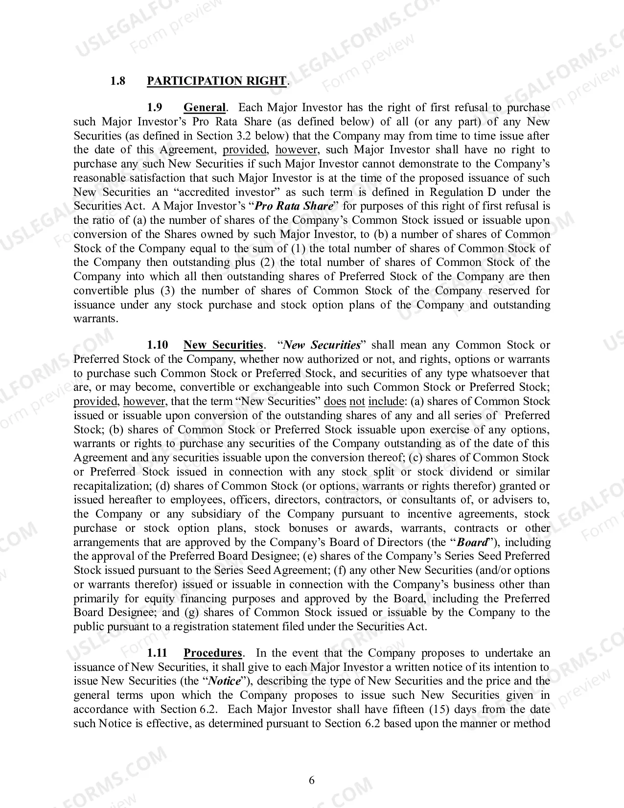 Preview Investors Rights Agreement