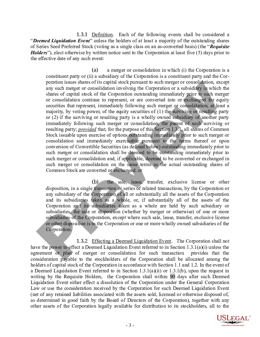 Get Restated Certificate of Incorporation Preview Restated Certificate of Incorporation