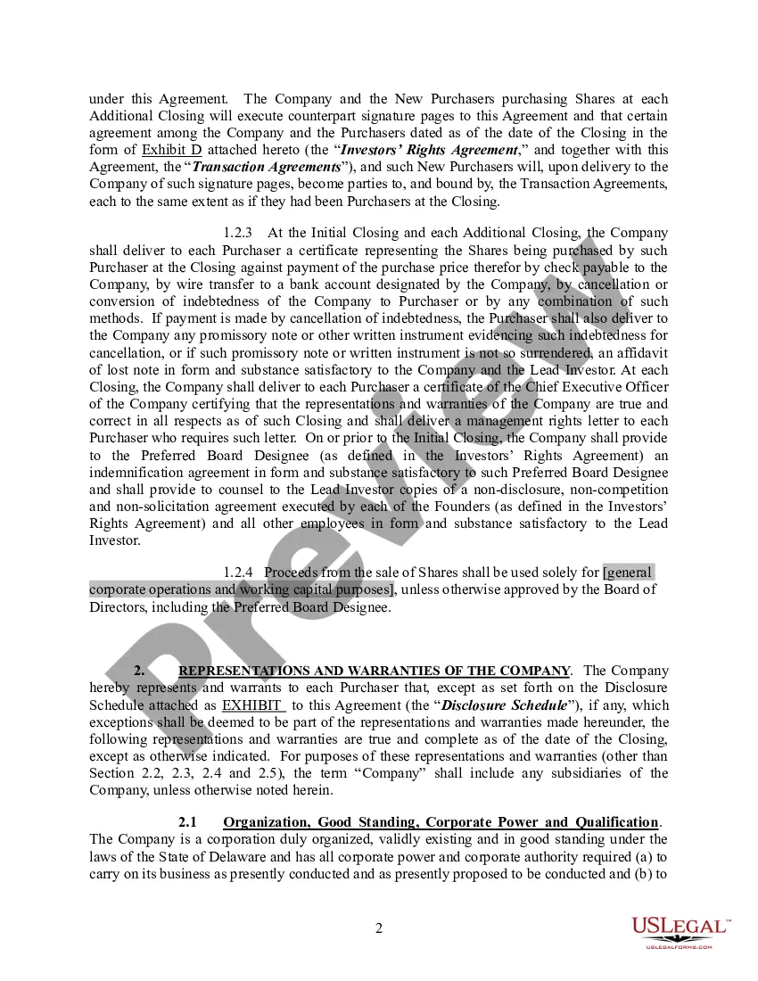 Get Series Seed Preferred Stock Purchase Agreement Preview Series Seed Preferred Stock Purchase Agreement