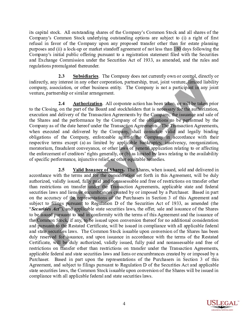 Get Series Seed Preferred Stock Purchase Agreement Preview Series Seed Preferred Stock Purchase Agreement