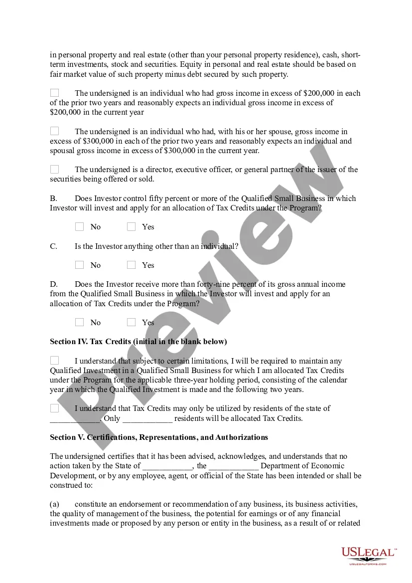 Get Qualified Investor Certification Application Preview Qualified Investor Certification Application