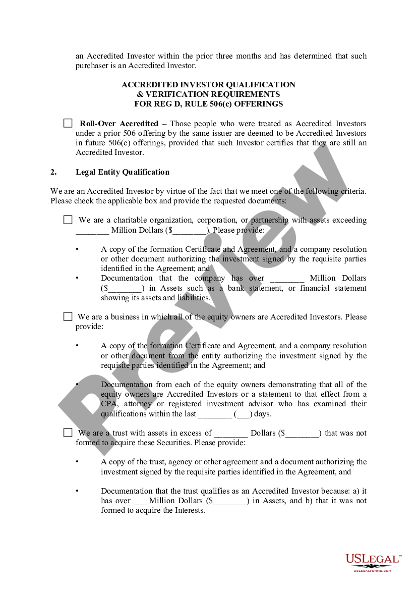 Us Accredited Investor Requirements