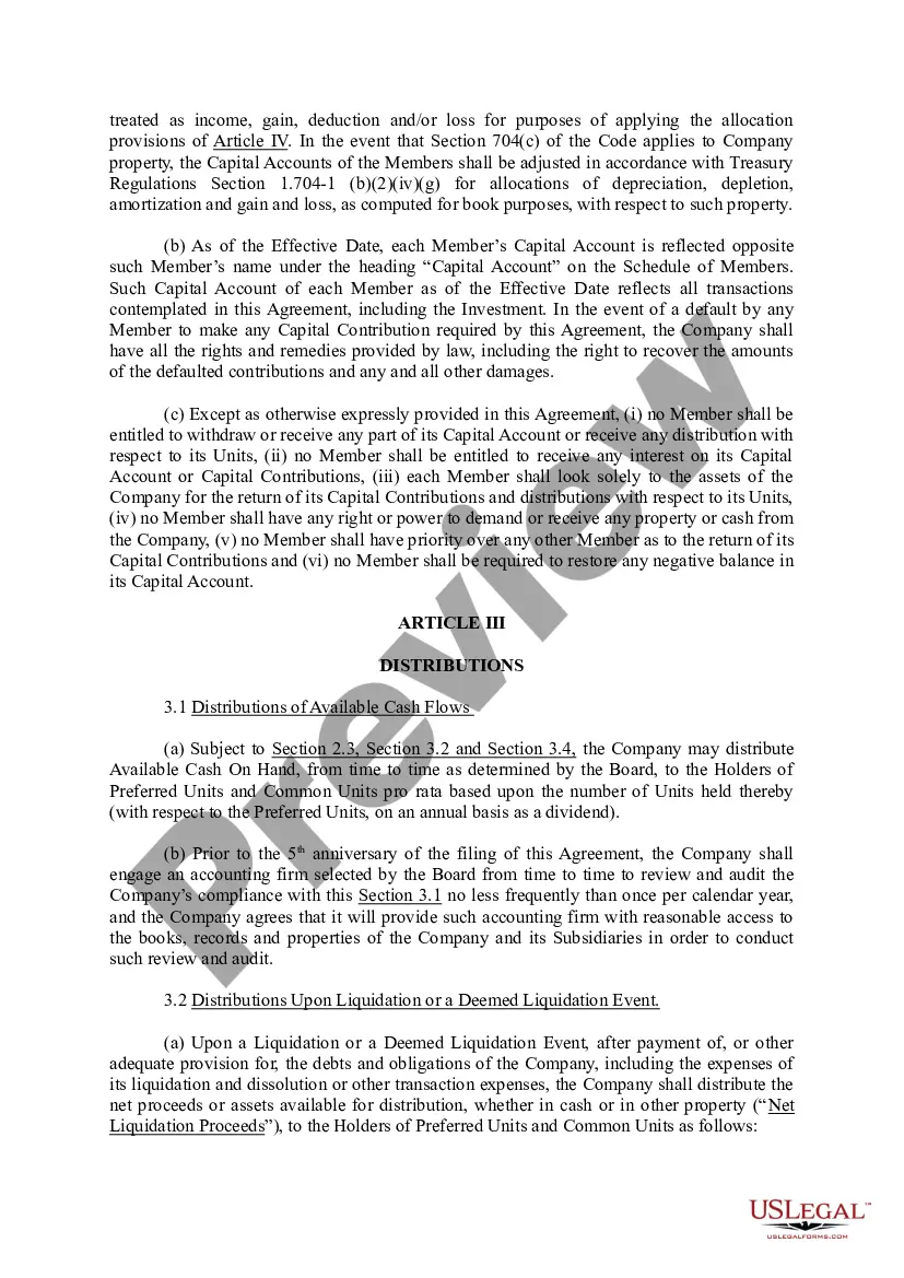 Get Restated Limited Liability Company Agreement of LLC Preview Restated Limited Liability Company Agreement of LLC