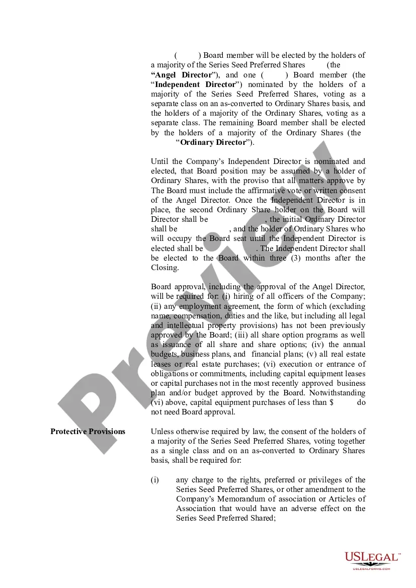 Get Term Sheet - Series Seed Preferred Share for Company Preview Term Sheet - Series Seed Preferred Share for Company