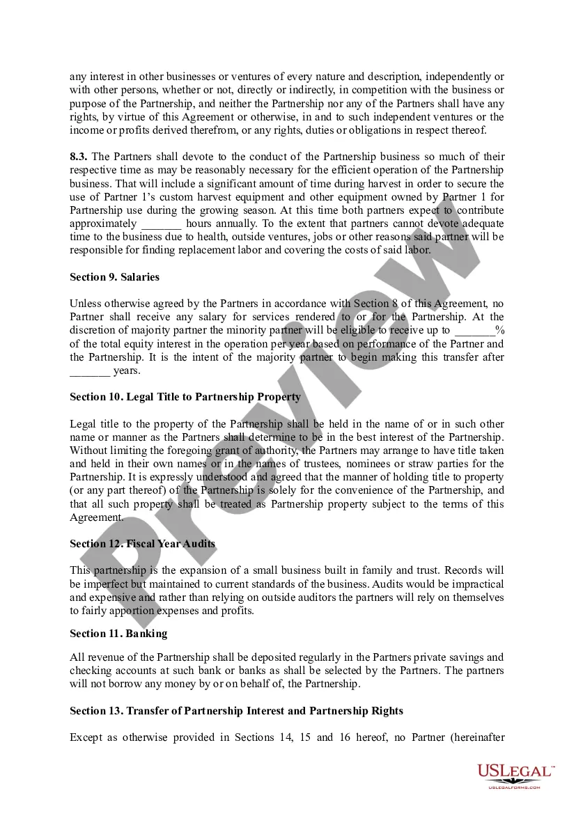 Preview Partnership Agreement