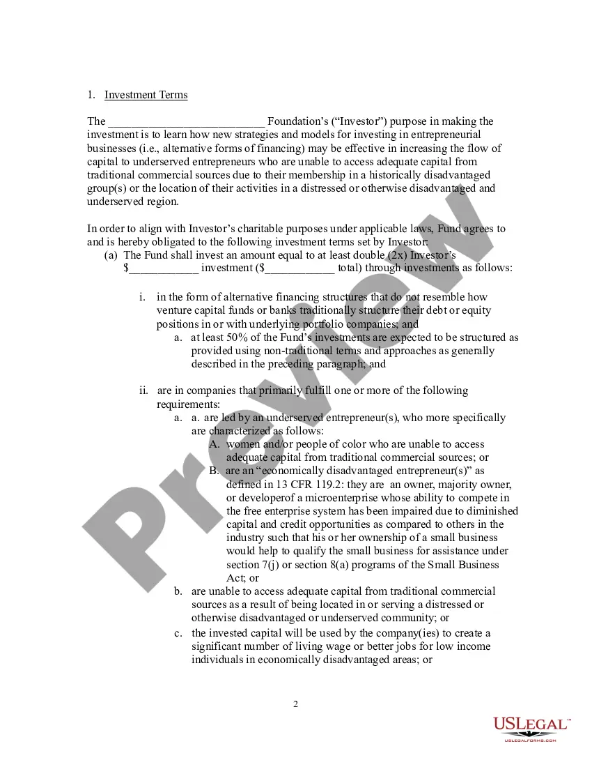 Get Charitability Term Sheet - Kauffman Foundation Preview Charitability Term Sheet - Kauffman Foundation