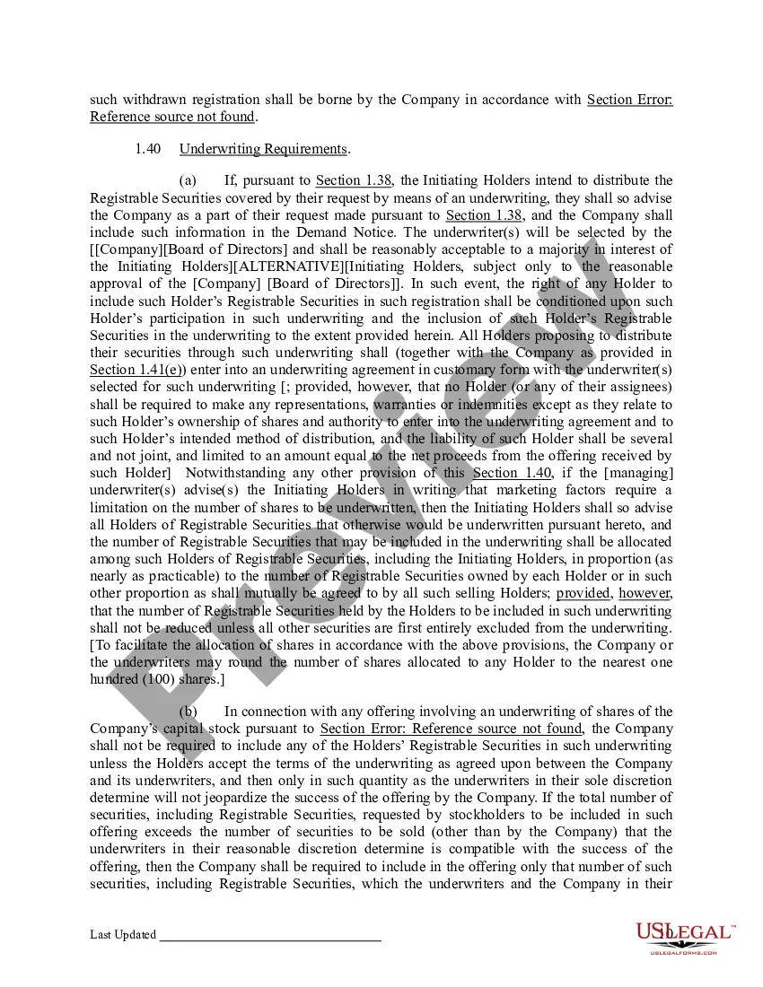 Preview Investors Rights Agreement