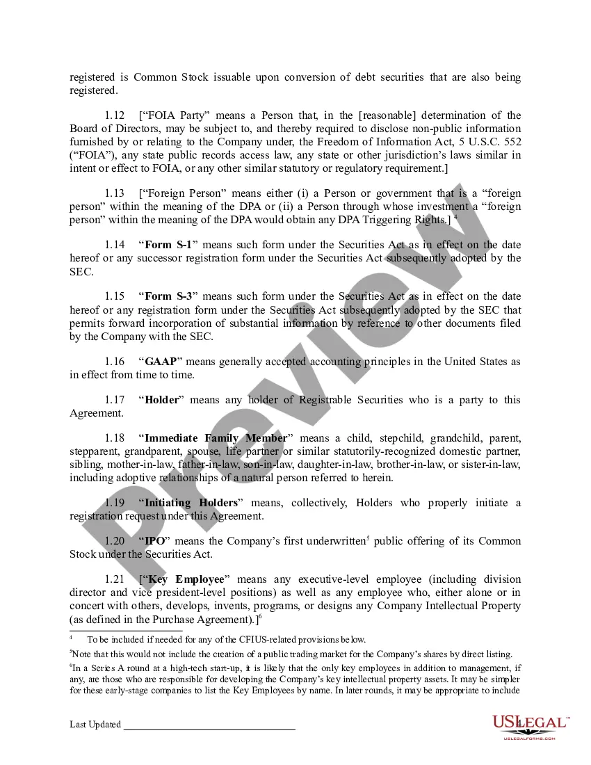 Preview Investors Rights Agreement