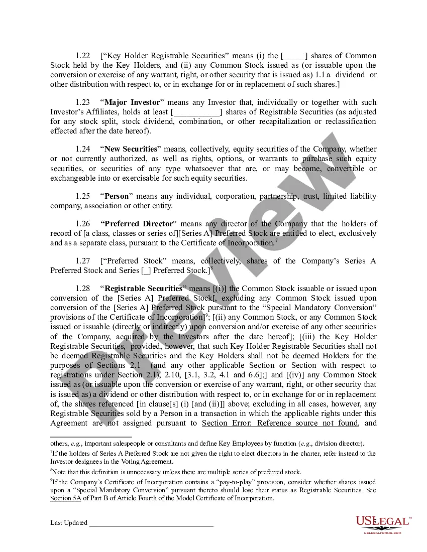 Preview Investors Rights Agreement