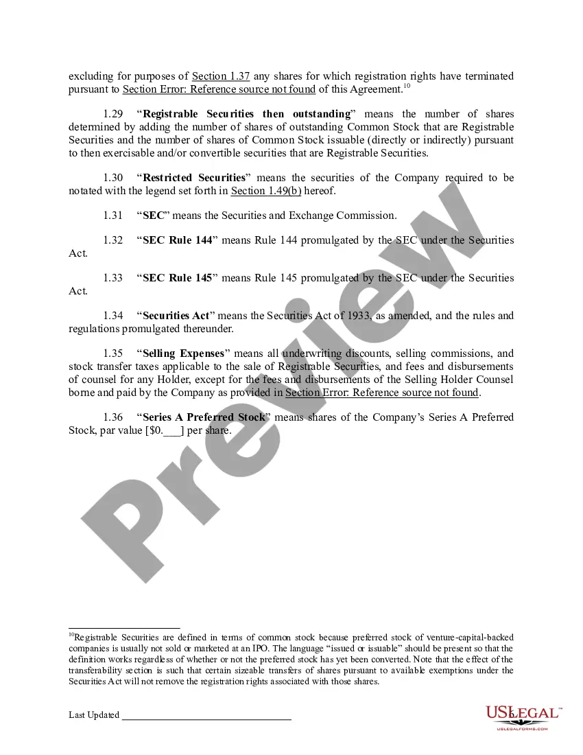 Preview Investors Rights Agreement