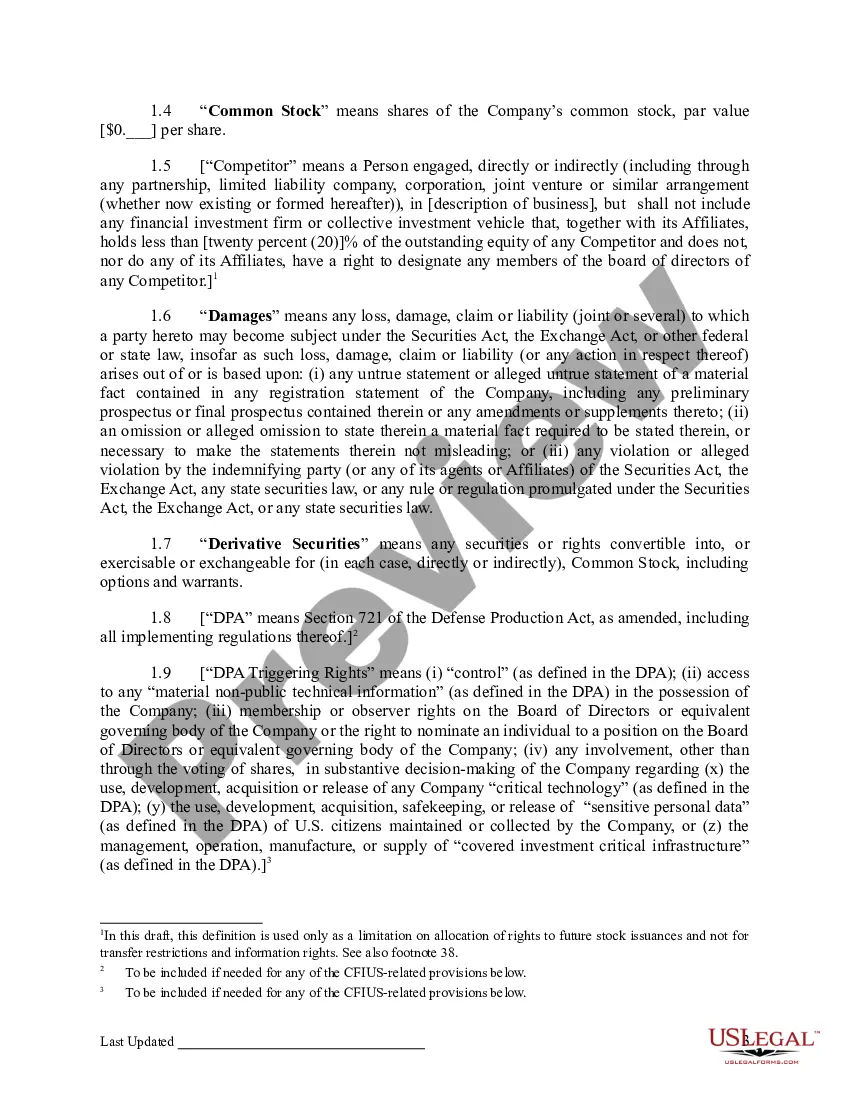 Preview Investors Rights Agreement