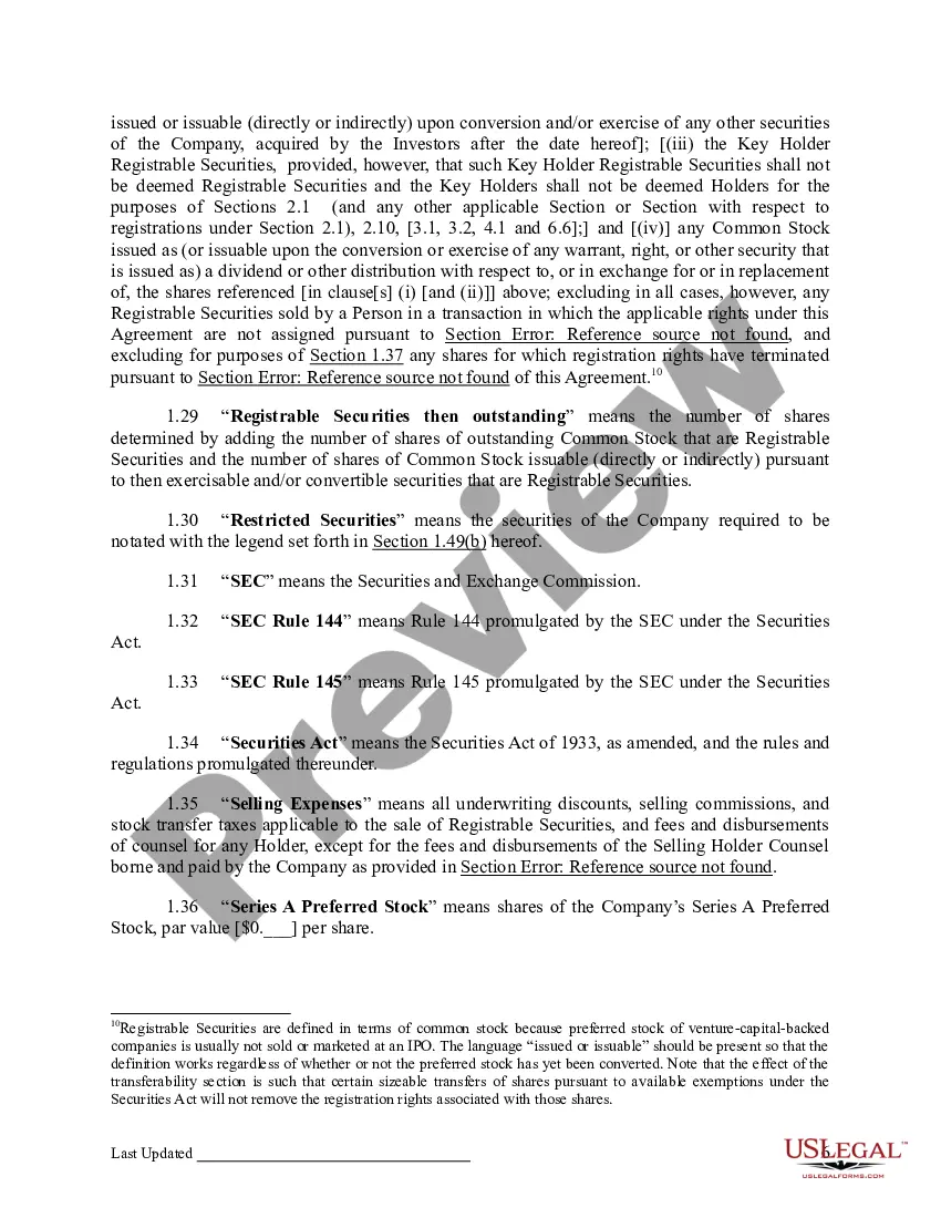 Preview Investors Rights Agreement