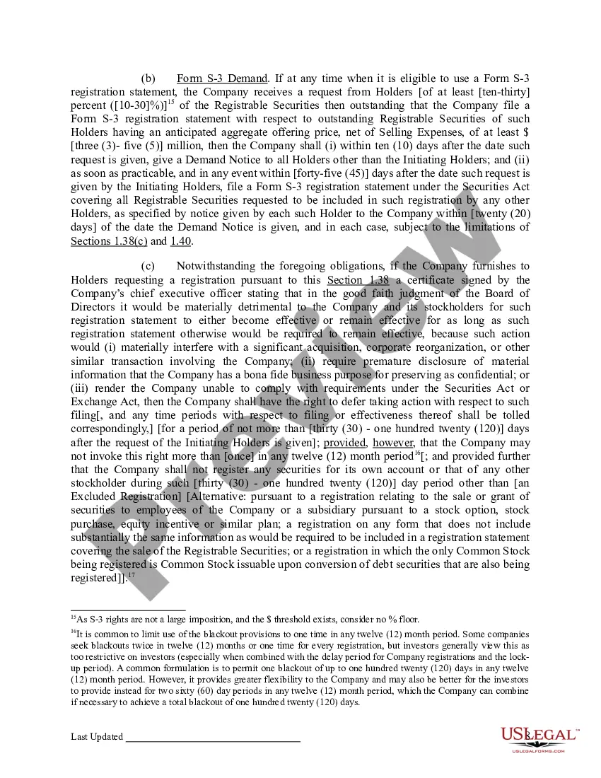 Preview Investors Rights Agreement