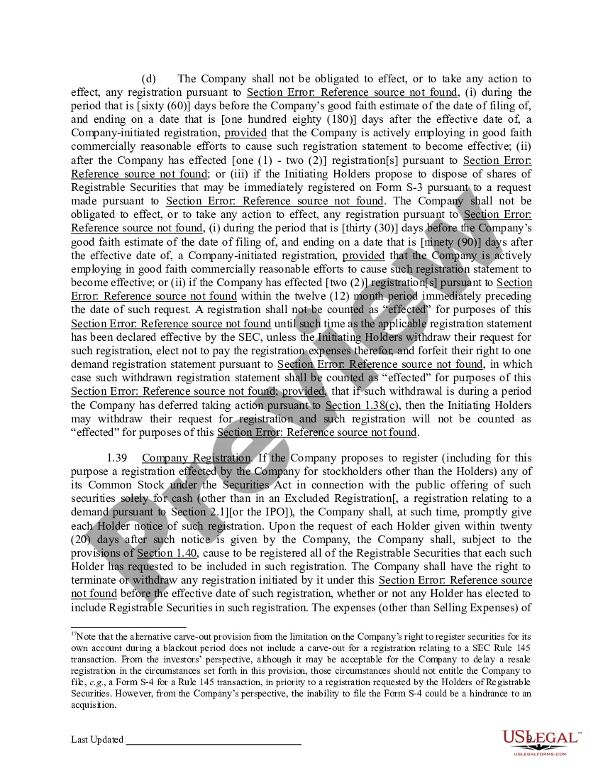 Preview Investors Rights Agreement