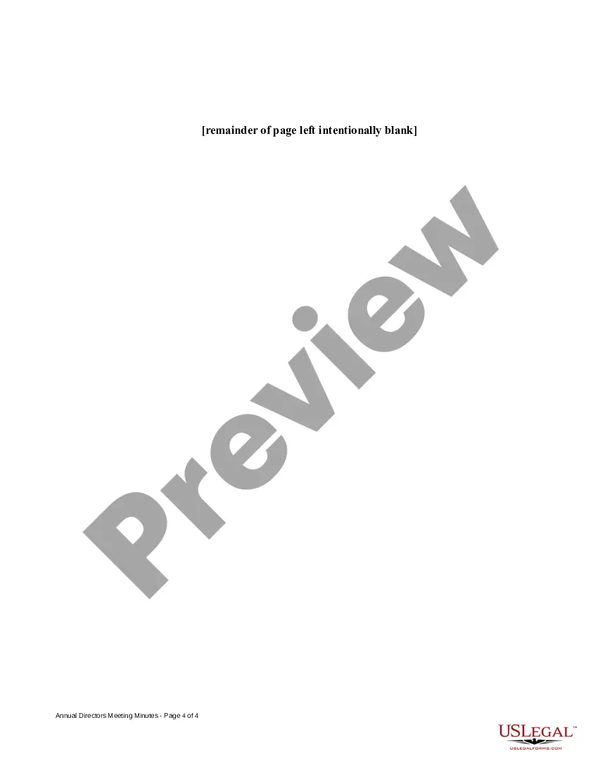 Get Annual Meeting Minutes of Directors Preview Annual Meeting Minutes of Directors