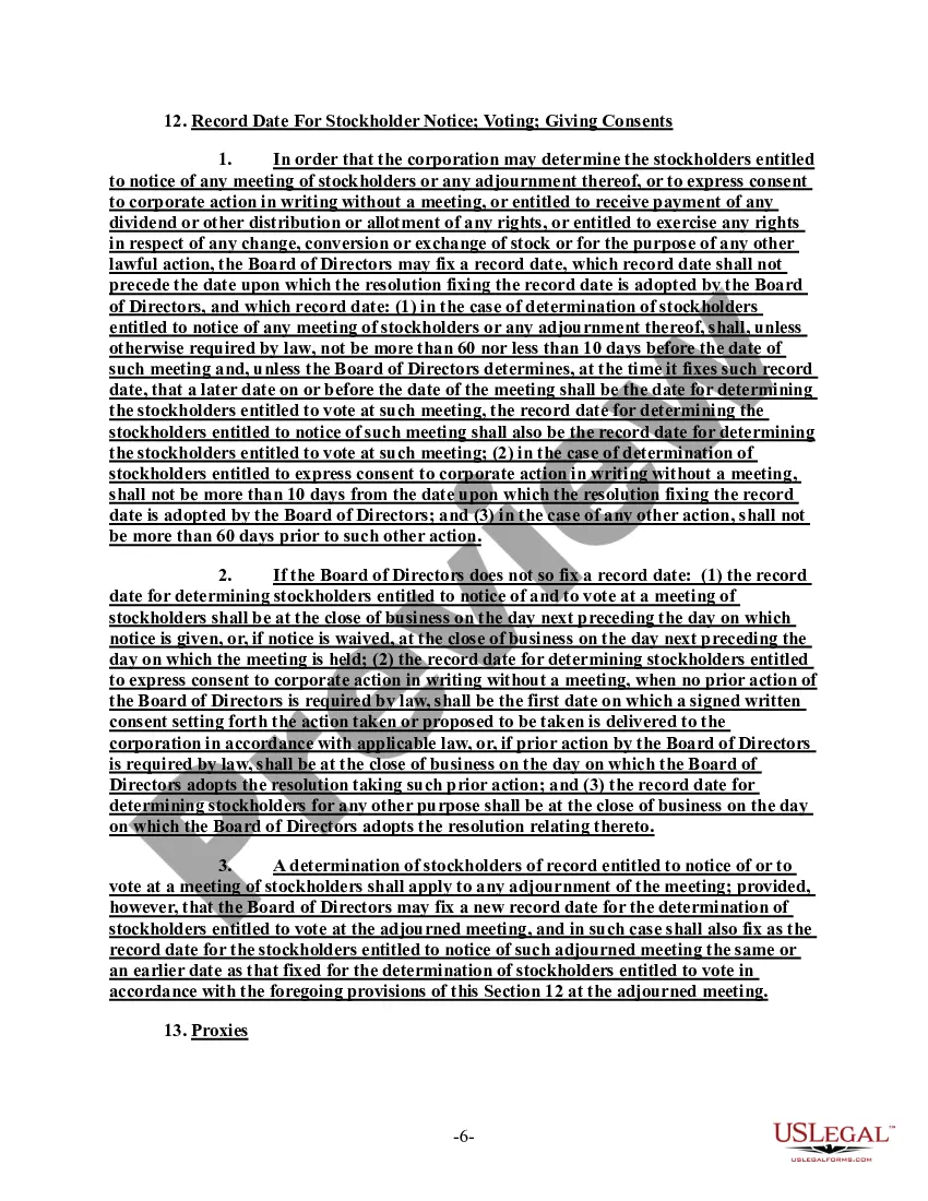 Get Bylaws Preview Bylaws