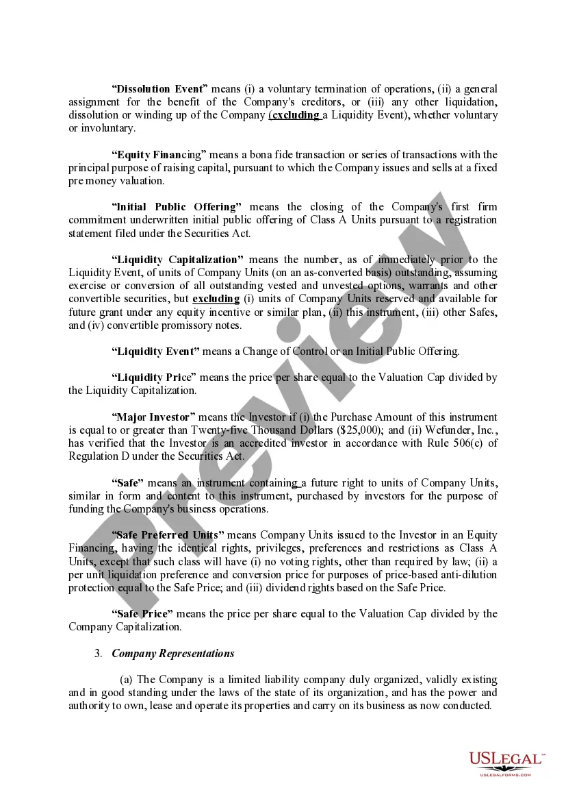 Get Simple Agreement for Future Equity Preview Simple Agreement for Future Equity