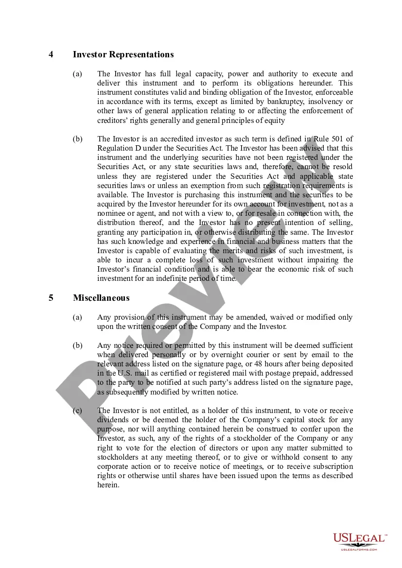 Get Simple Agreement for Future Equity Preview Simple Agreement for Future Equity