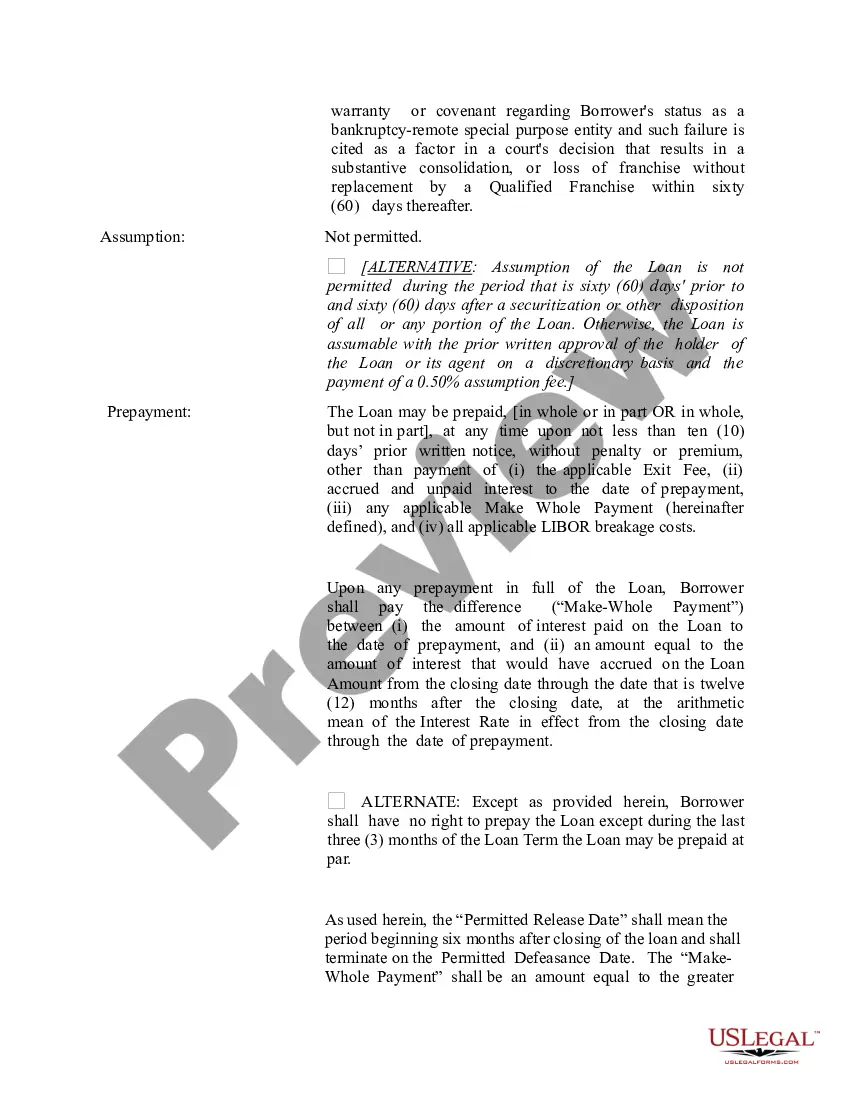 Get Loan Term Sheet Preview Loan Term Sheet