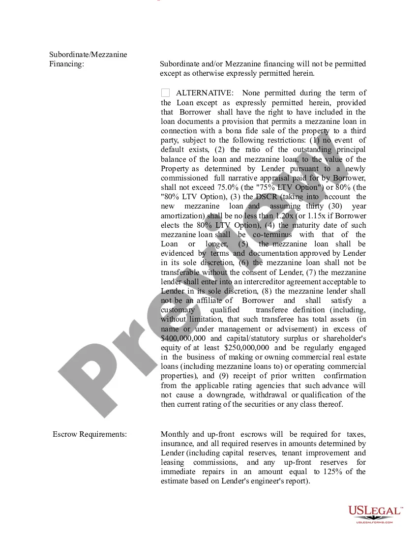 Get Loan Term Sheet Preview Loan Term Sheet