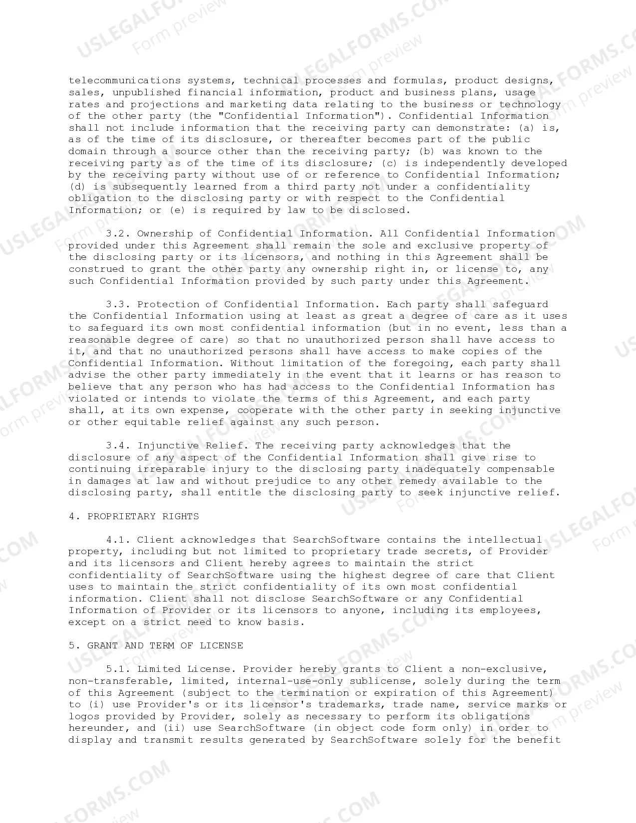 Preview Search Engine Services Agreement