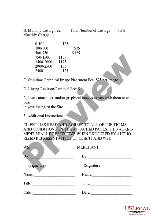 Get Retail Internet Site Agreement Preview Retail Internet Site Agreement