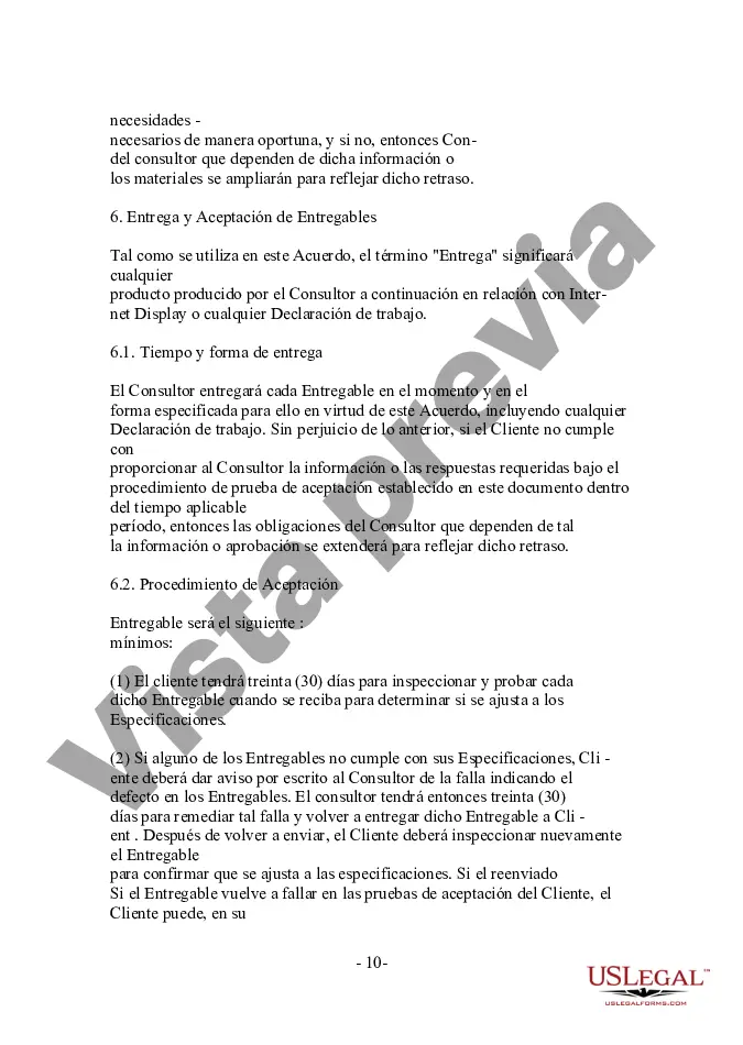 Get Acuerdo de servicio y desarrollo de sitio web orientado al cliente para consultor informático Preview Acuerdo de servicio y desarrollo de sitio web orientado al cliente para consultor informático