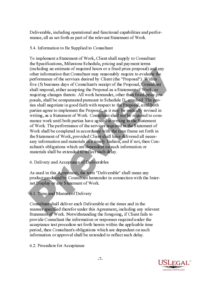 Preview Client Oriented Website Development and Service Agreement for Computer Consultant