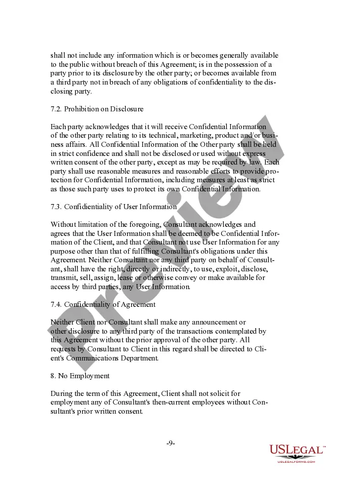 Preview Client Oriented Website Development and Service Agreement for Computer Consultant