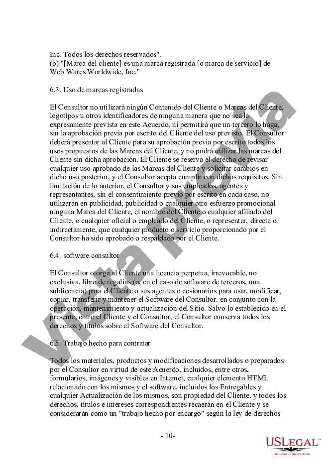 Preview Acuerdo de servicio de sitio web minorista