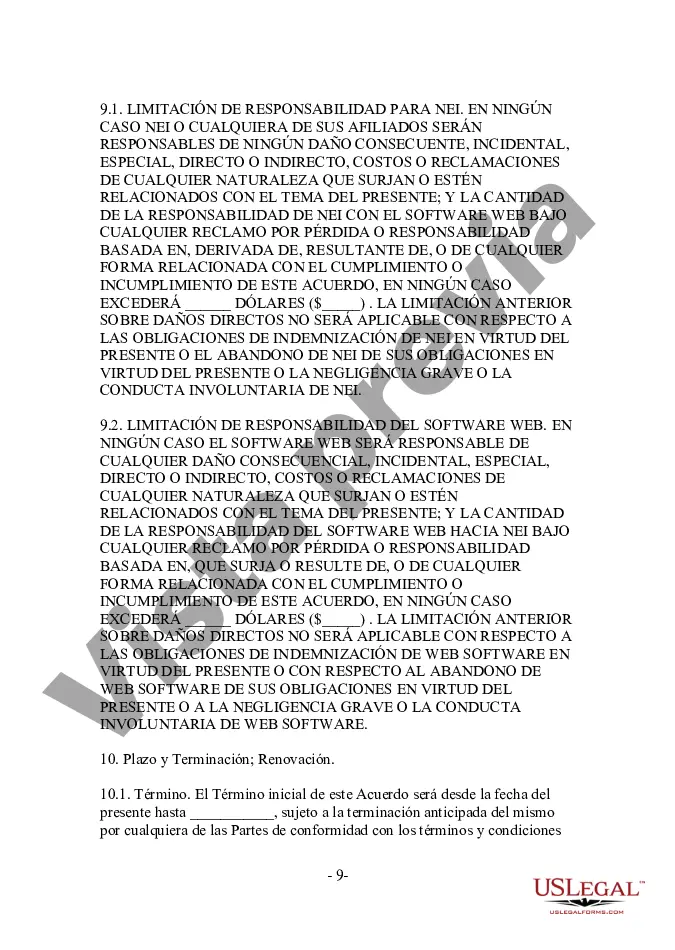 Preview Acuerdo de licencia y distribución - Uso de la tecnología Push