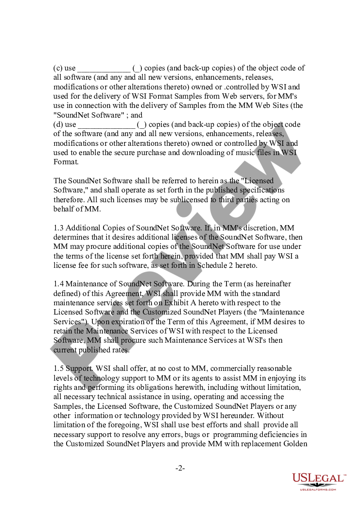 page 1 Internet Music Distribution and Marketing Agreement preview