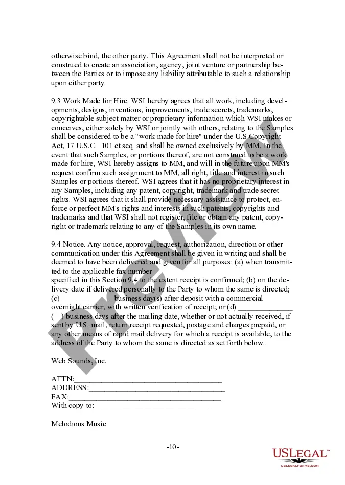 Get Internet Music Distribution and Marketing Agreement Preview Internet Music Distribution and Marketing Agreement