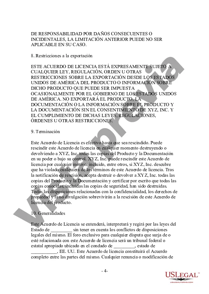 Preview Acuerdo de licencia de producto de usuario final de Clickwrap