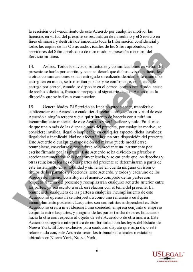 Preview Formulario - Streaming Audiovisual - Contrato de Licencia de Descarga