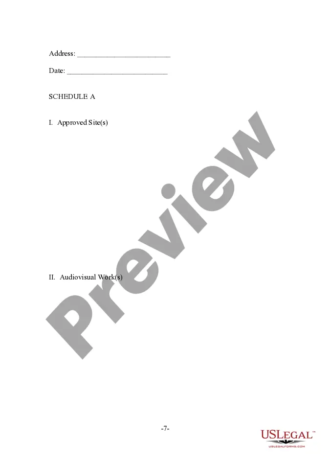 Get Form - Audiovisual Streaming - Downloading License Agreement Preview Form - Audiovisual Streaming - Downloading License Agreement