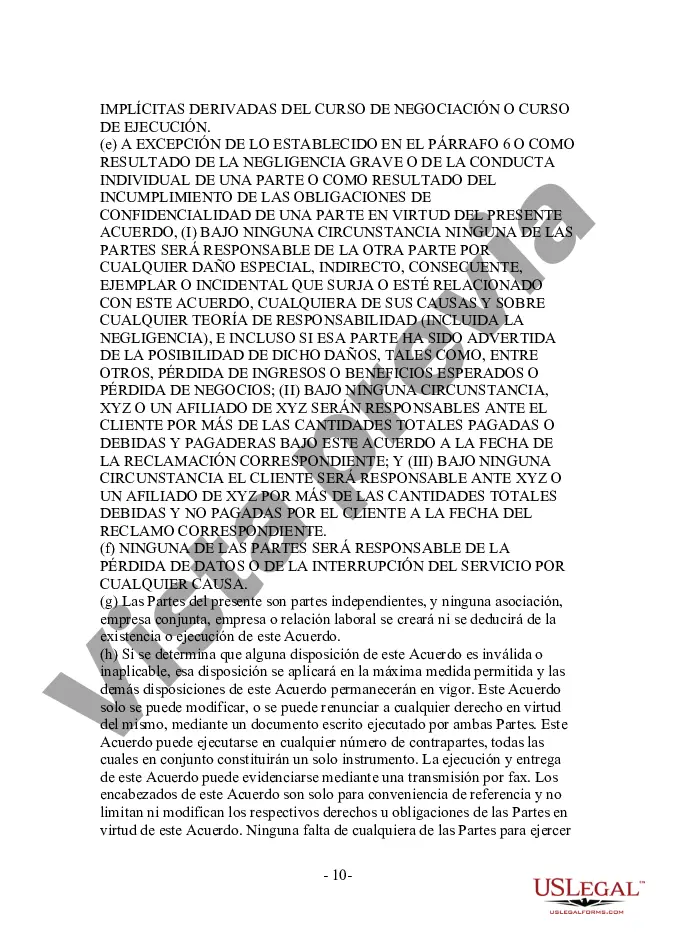 Preview Formulario - Acuerdo de hospedaje y transmisión de transmisión en vivo y pregrabada