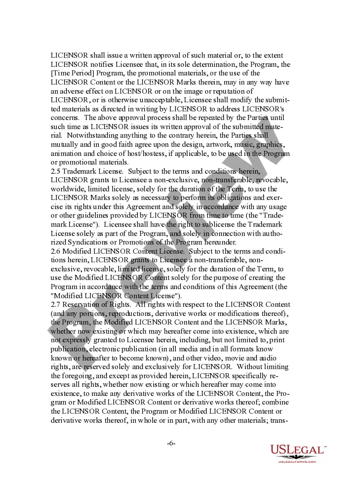 Preview Form - Content Provider Oriented Webcasting and Radio Broadcast Agreement