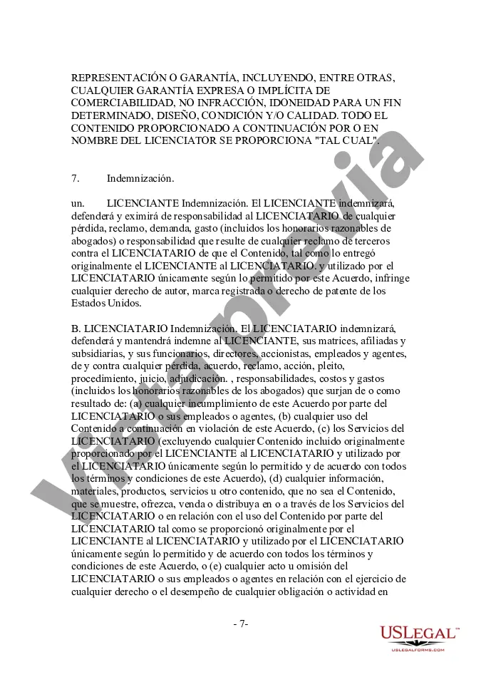 Preview Formulario - Acuerdo de distribución y licencia de contenido inalámbrico orientado al proveedor de contenido