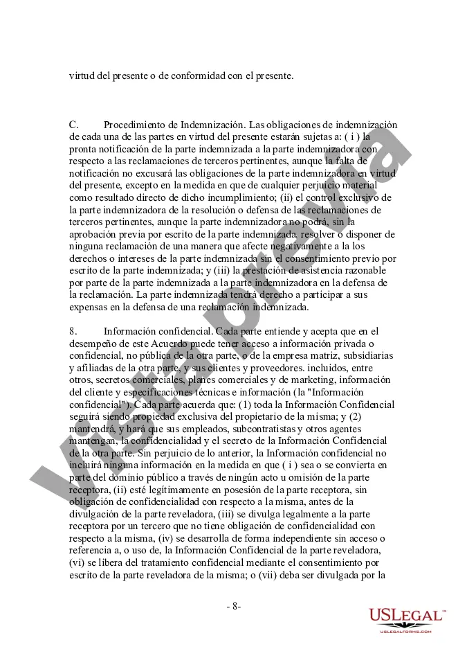 Preview Formulario - Acuerdo de distribución y licencia de contenido inalámbrico orientado al proveedor de contenido
