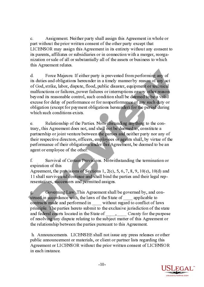 Preview Form - Content Provider Oriented Wireless Content License and Distribution Agreement